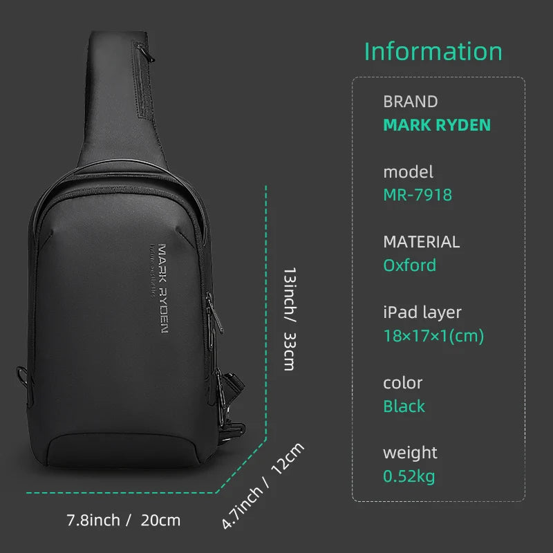 Crossbody Chest Bag (USB Port)