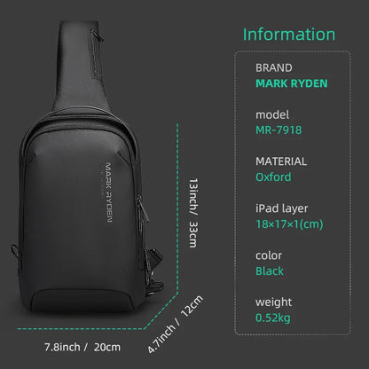 Crossbody Chest Bag (USB Port)