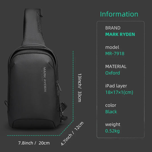 Crossbody Chest Bag (USB Port)