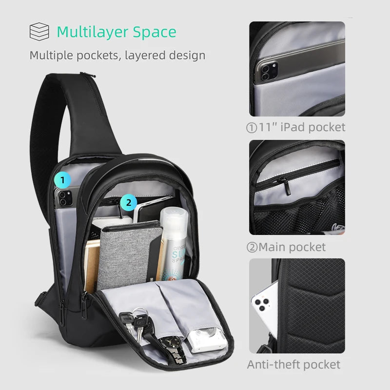 Crossbody Chest Bag (USB Port)