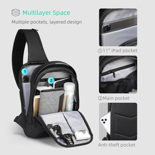 Crossbody Chest Bag (USB Port)