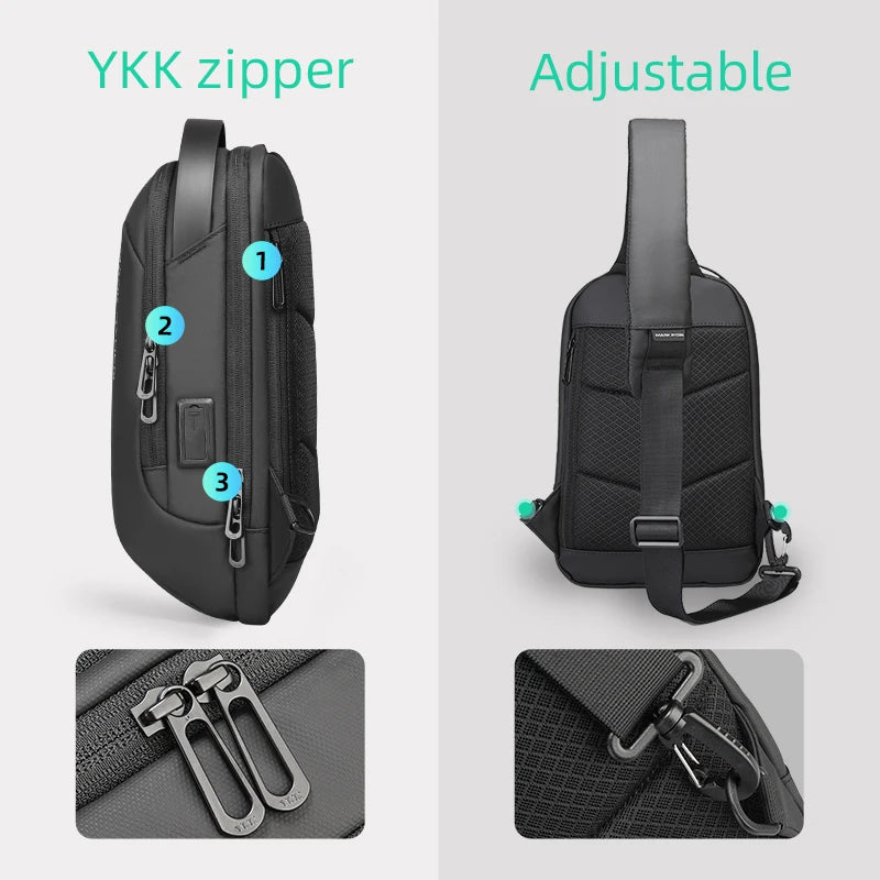 Crossbody Chest Bag (USB Port)